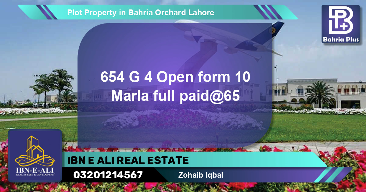 Residential Plot for Sale in Bahria Orchard, Lahore - (BP-80231)