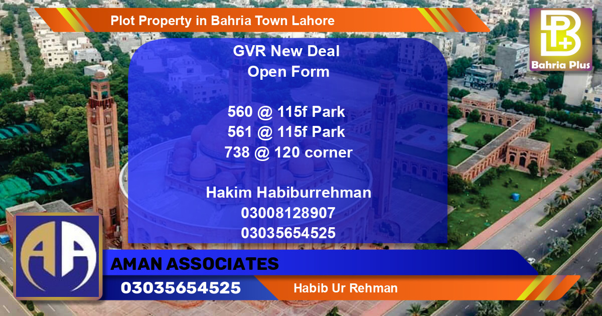 Residential Plot for Sale in Bahria Town, Lahore - (BP-80261)