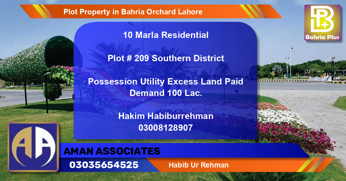 Residential Plot for Sale in Bahria Orchard, Lahore - (BP-80262)