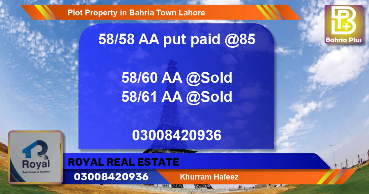 Residential Plot for Sale in Bahria Town, Lahore - (BP-80264)