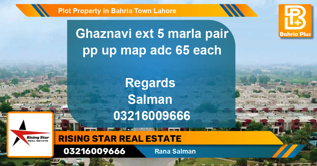 Residential Plot for Sale in Bahria Town, Lahore - (BP-80265)