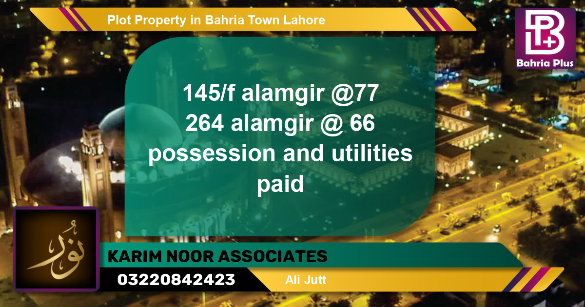 Residential Plot for Sale in Bahria Town, Lahore - (BP-80278)