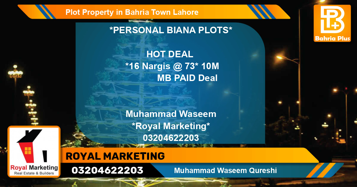 Residential Plot for Sale in Bahria Town, Lahore - (BP-80299)