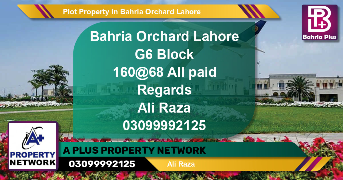 Residential Plot for Sale in Bahria Orchard, Lahore - (BP-80326)