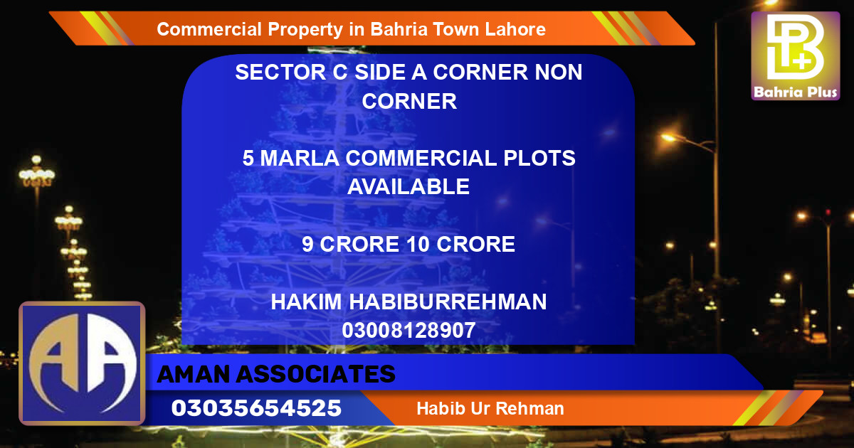 Commercial Property for Sale in Bahria Town, Lahore - (BP-80330)