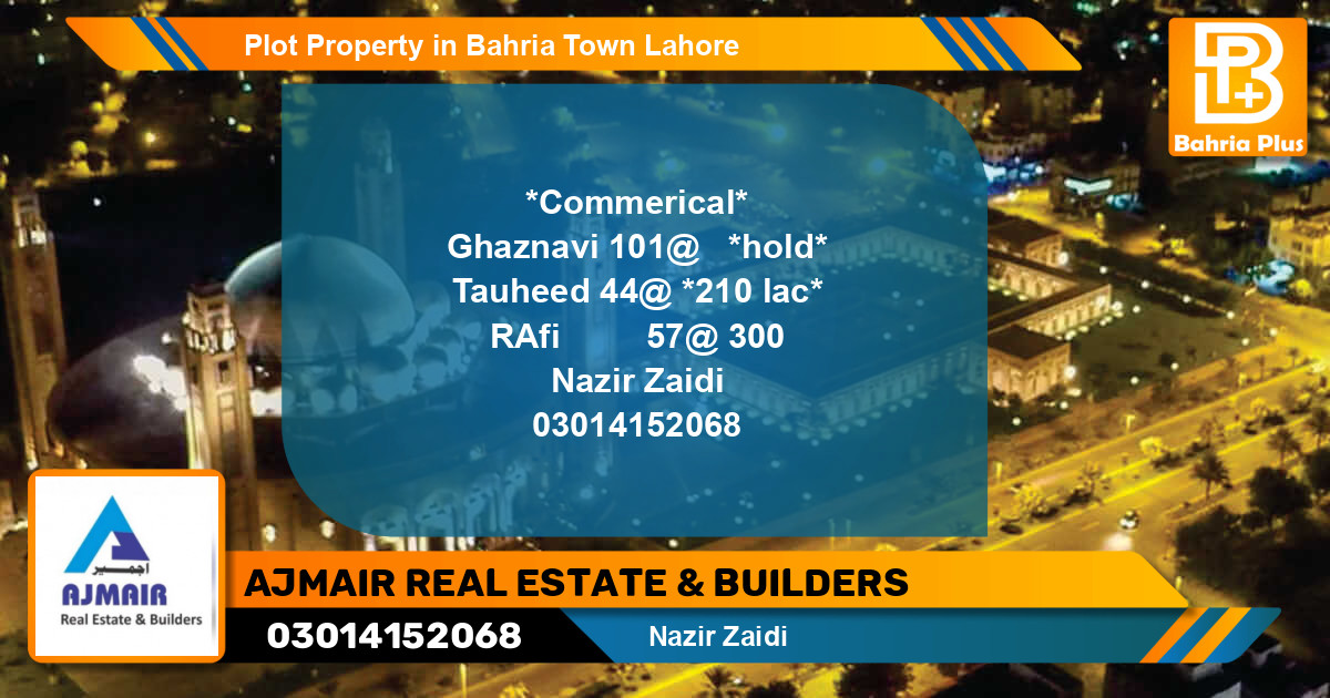 Residential Plot for Sale in Bahria Town, Lahore - (BP-80332)