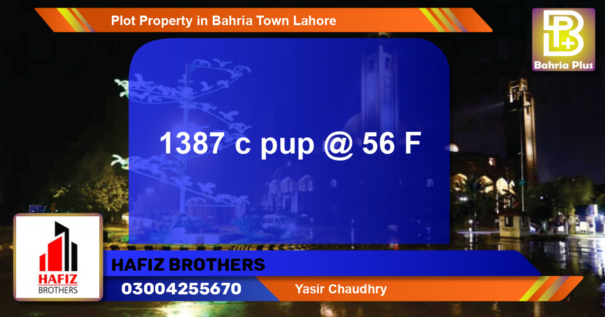 Residential Plot for Sale in Bahria Town, Lahore - (BP-80354)
