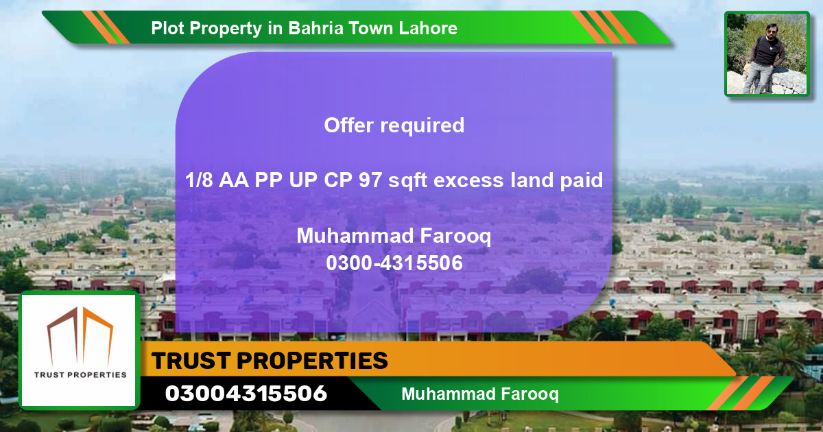 Residential Plot for Sale in Bahria Town, Lahore - (BP-80362)