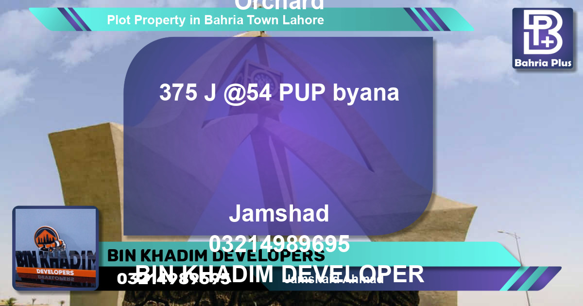 Residential Plot for Sale in Bahria Town, Lahore - (BP-80364)