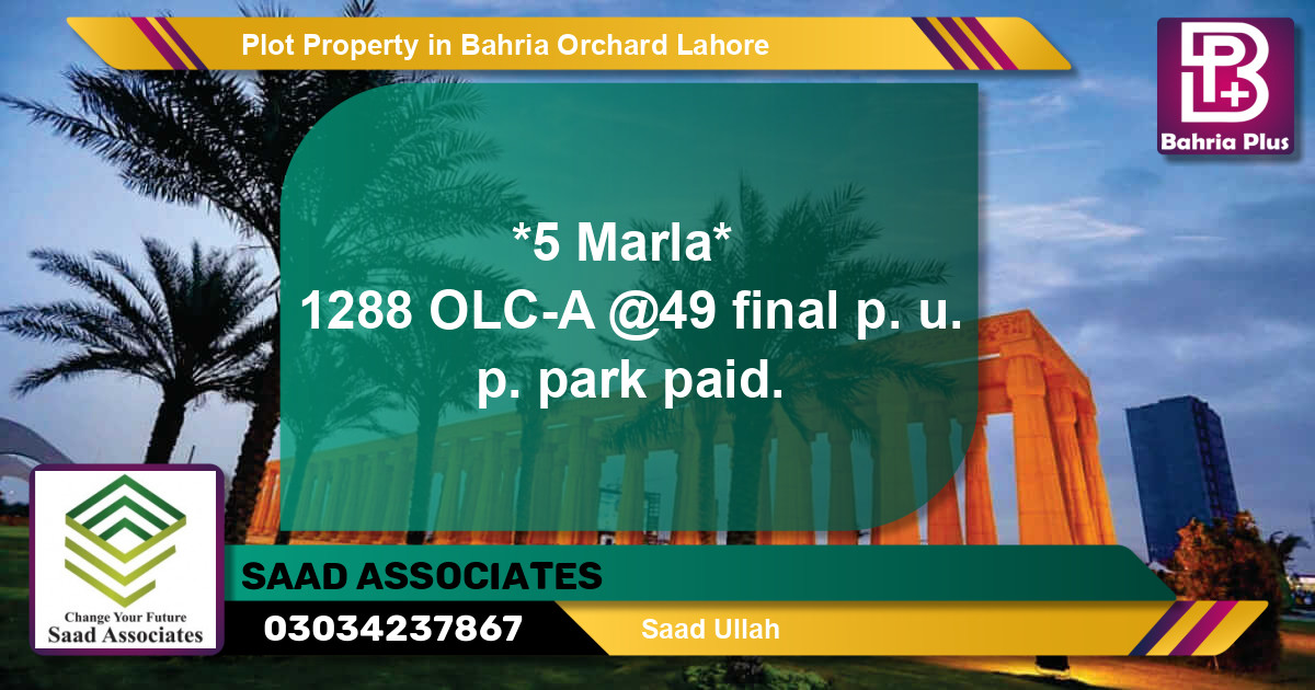 Residential Plot for Sale in Bahria Orchard, Lahore - (BP-80370)