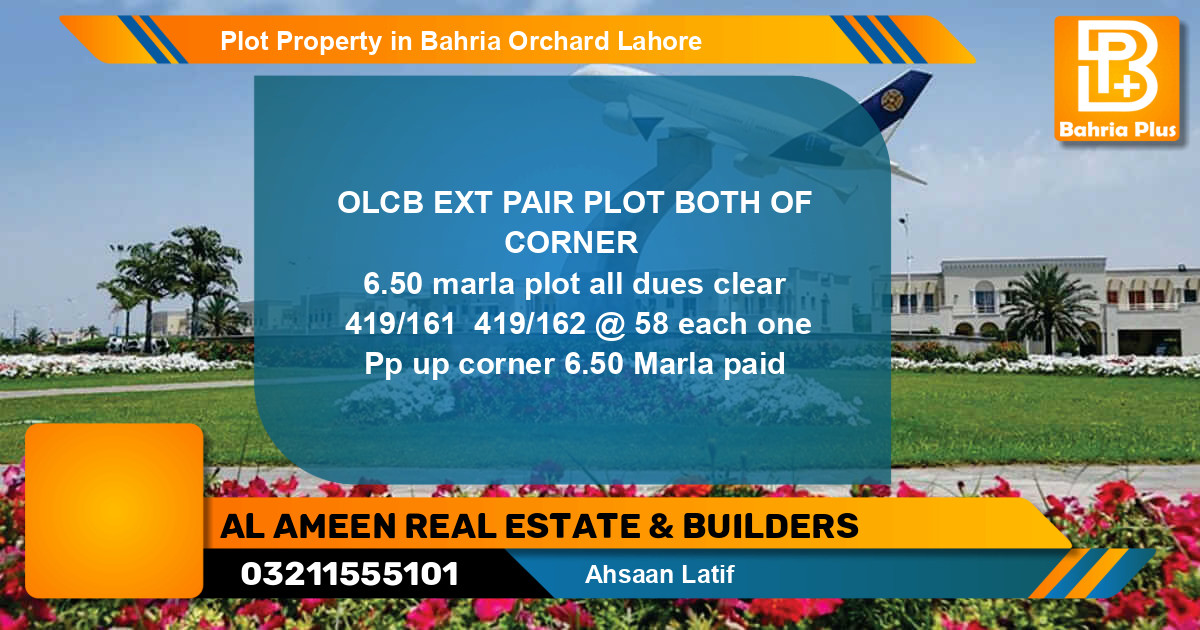 Residential Plot for Sale in Bahria Orchard, Lahore - (BP-80375)