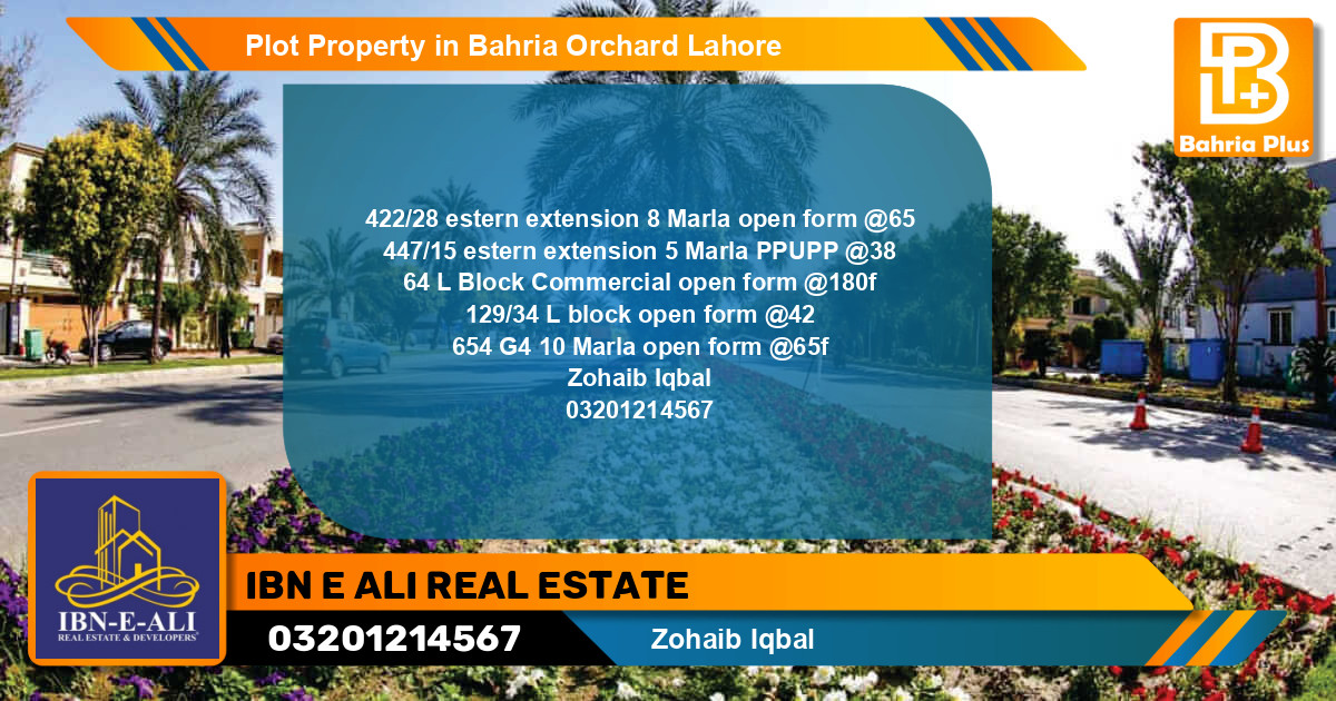 Commercial Plot for Sale in Bahria Orchard, Lahore - (BP-80377)