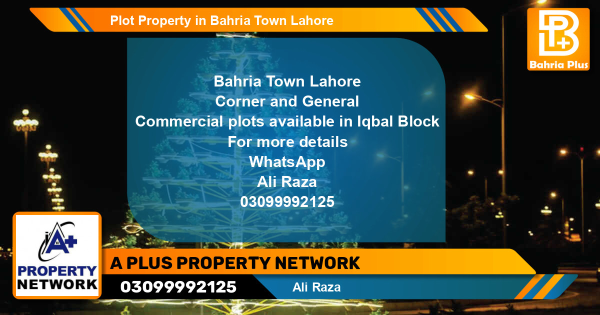 Commercial Plot for Sale in Bahria Town, Lahore - (BP-80381)