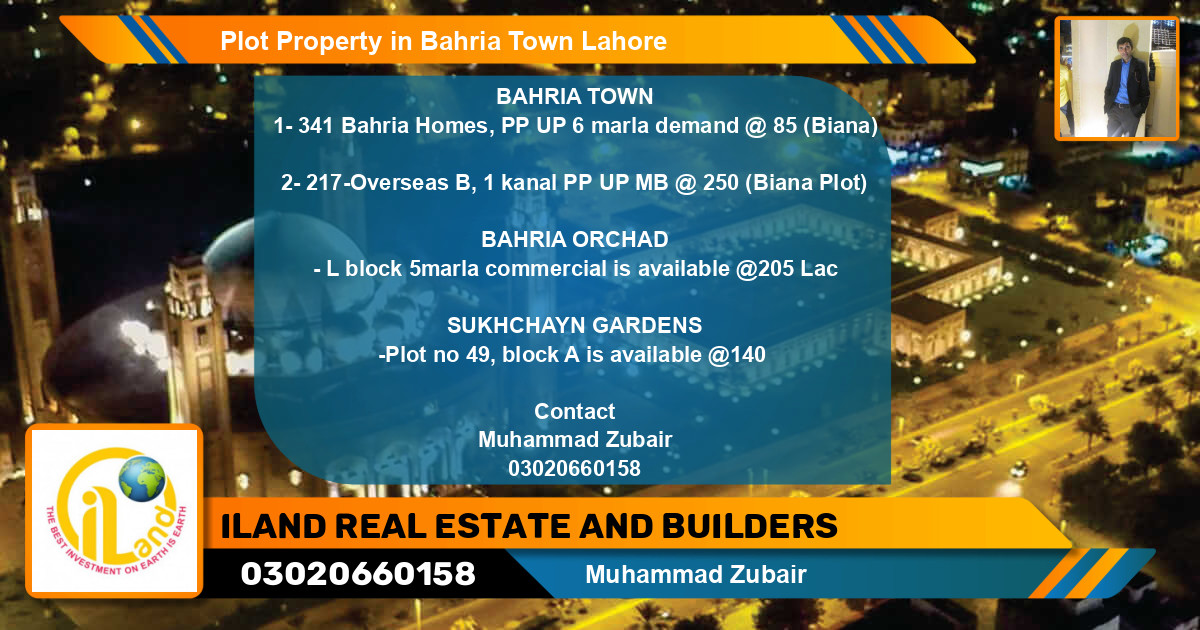 Commercial Plot for Sale in Bahria Town, Lahore - (BP-80383)