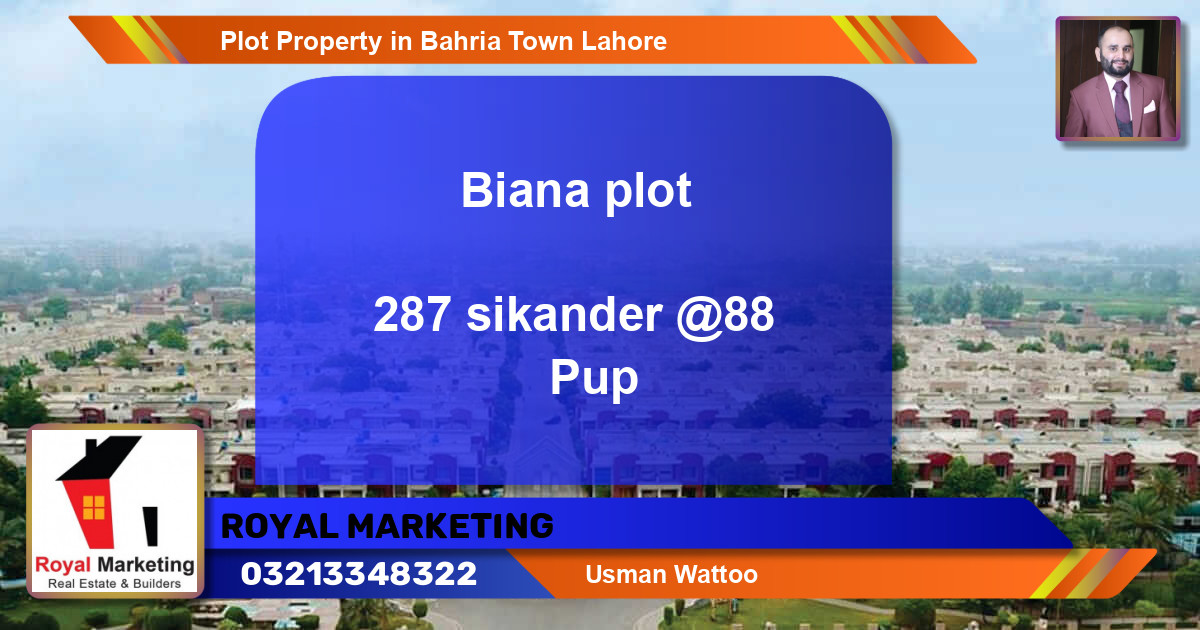 Residential Plot for Sale in Bahria Town, Lahore - (BP-80413)