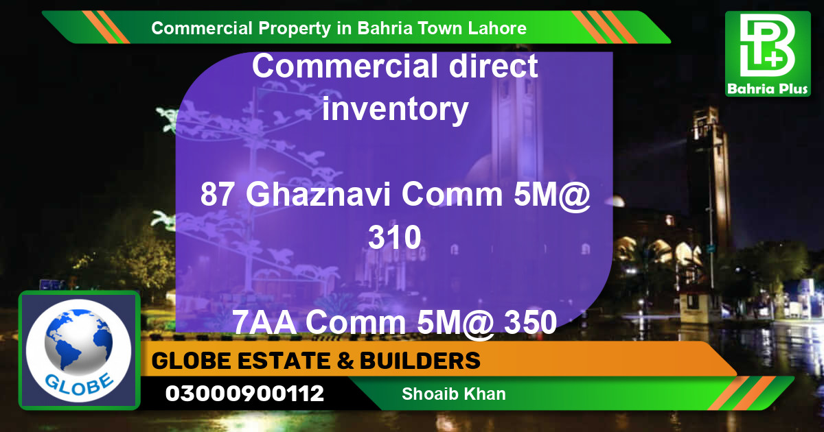 Commercial Property for Sale in Bahria Town, Lahore - (BP-80423)