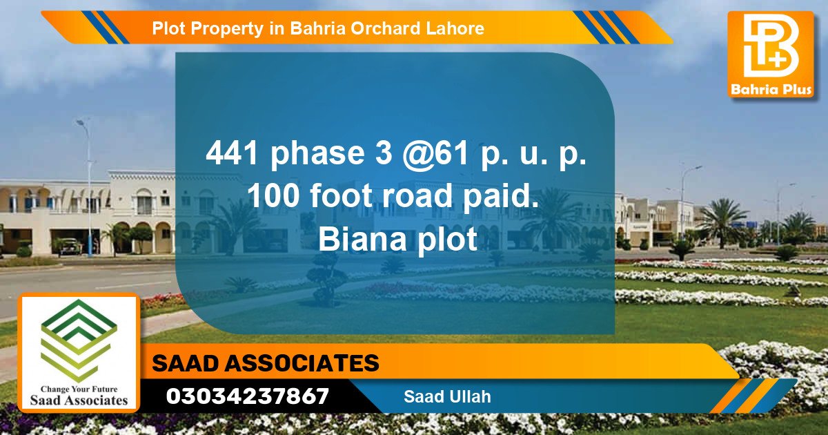 Residential Plot for Sale in Bahria Orchard, Lahore - (BP-80428)
