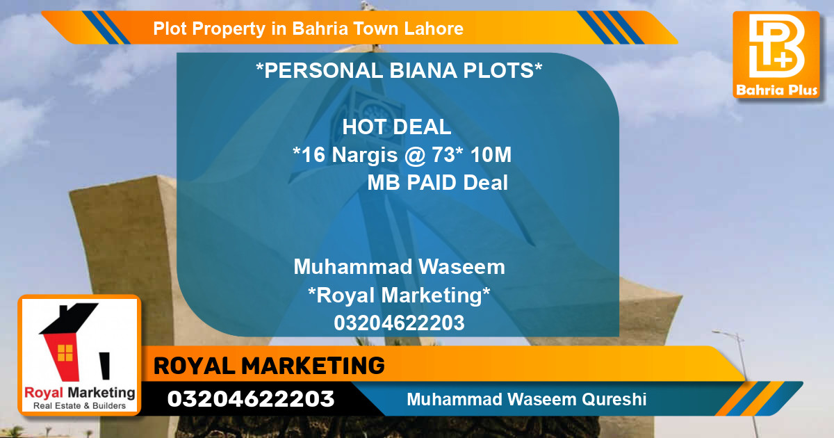 Residential Plot for Sale in Bahria Town, Lahore - (BP-80436)