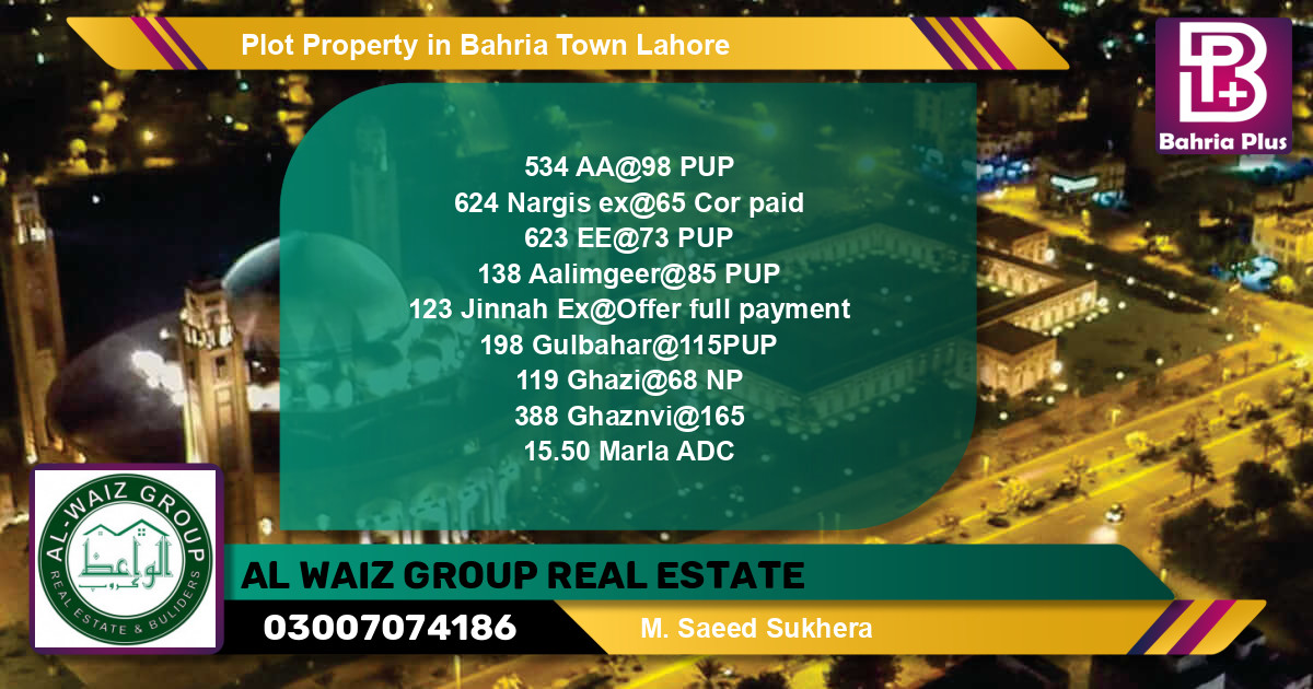 Residential Plot for Sale in Bahria Town, Lahore - (BP-80445)