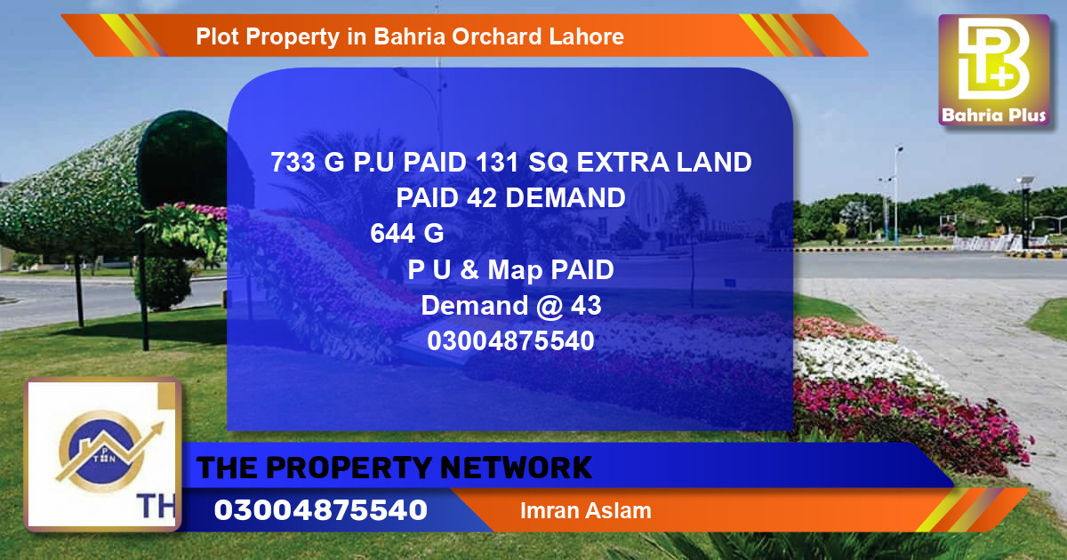 Residential Plot for Sale in Bahria Orchard, Lahore - (BP-80477)