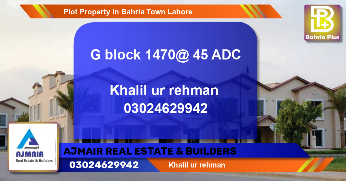 Residential Plot for Sale in Bahria Town, Lahore - (BP-80490)