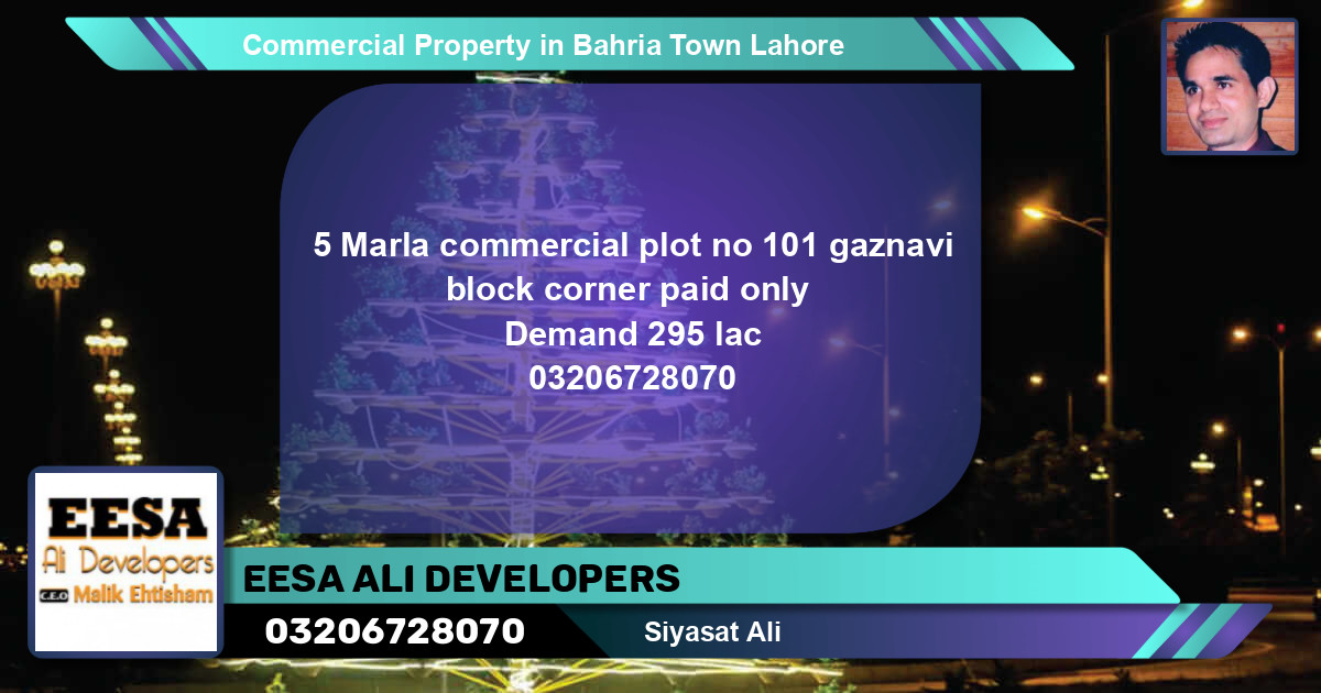 Commercial Property for Sale in Bahria Town, Lahore - (BP-80493)