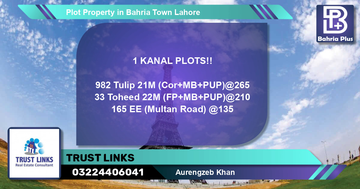 Residential Plot for Sale in Bahria Town, Lahore - (BP-80513)