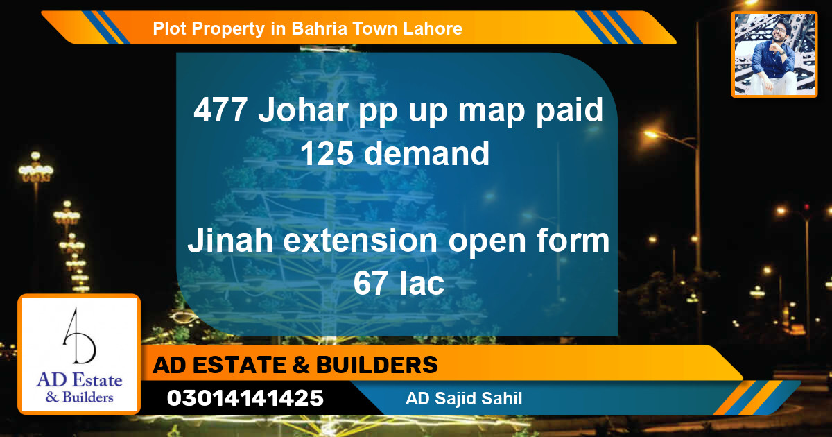 Residential Plot for Sale in Bahria Town, Lahore - (BP-80560)