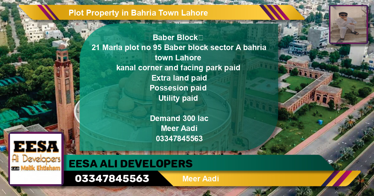Residential Plot for Sale in Bahria Town, Lahore - (BP-80577)