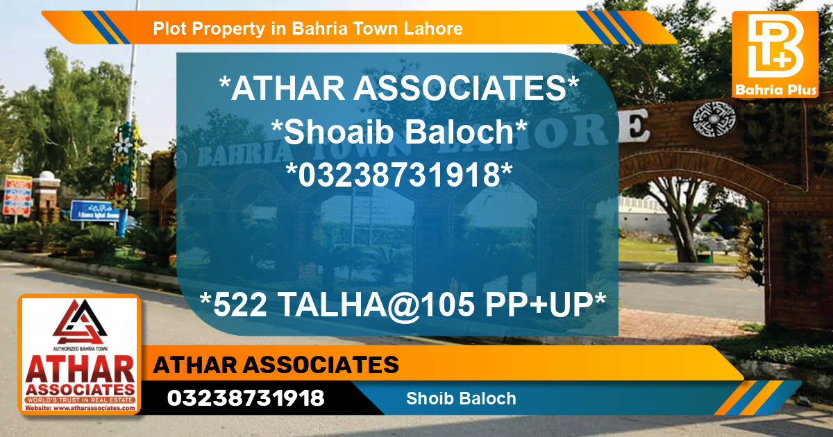 Residential Plot for Sale in Bahria Town, Lahore - (BP-80599)