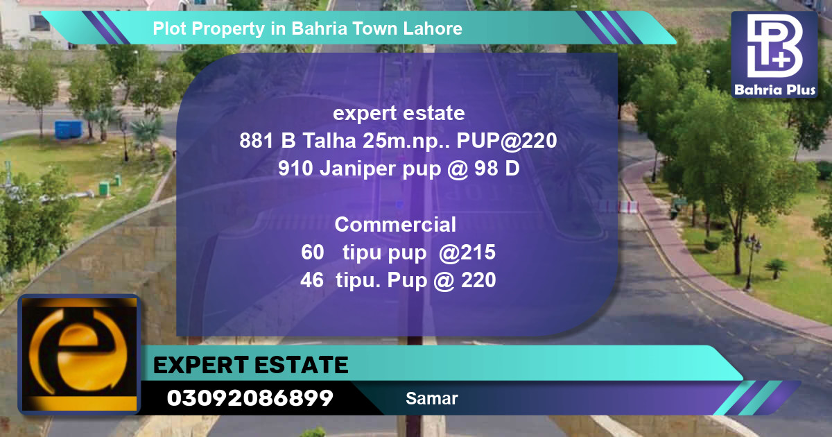 Commercial Plot for Sale in Bahria Town, Lahore - (BP-80610)