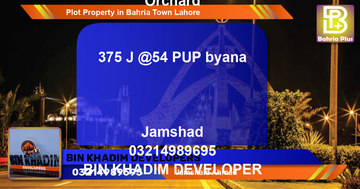 Residential Plot for Sale in Bahria Town, Lahore - (BP-80656)