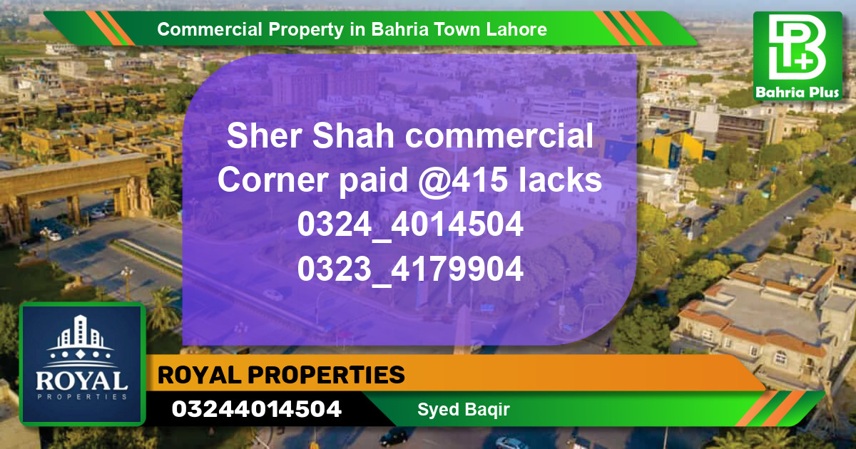 Commercial Property for Sale in Bahria Town, Lahore - (BP-80678)