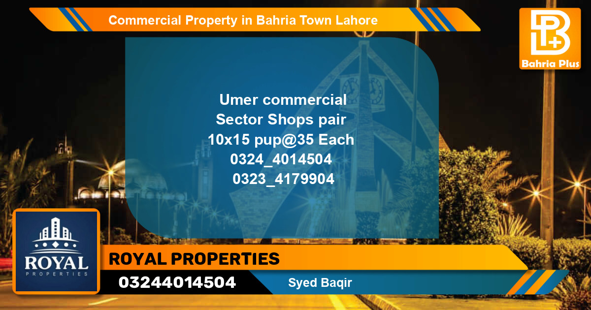 Commercial Property for Sale in Bahria Town, Lahore - (BP-80680)