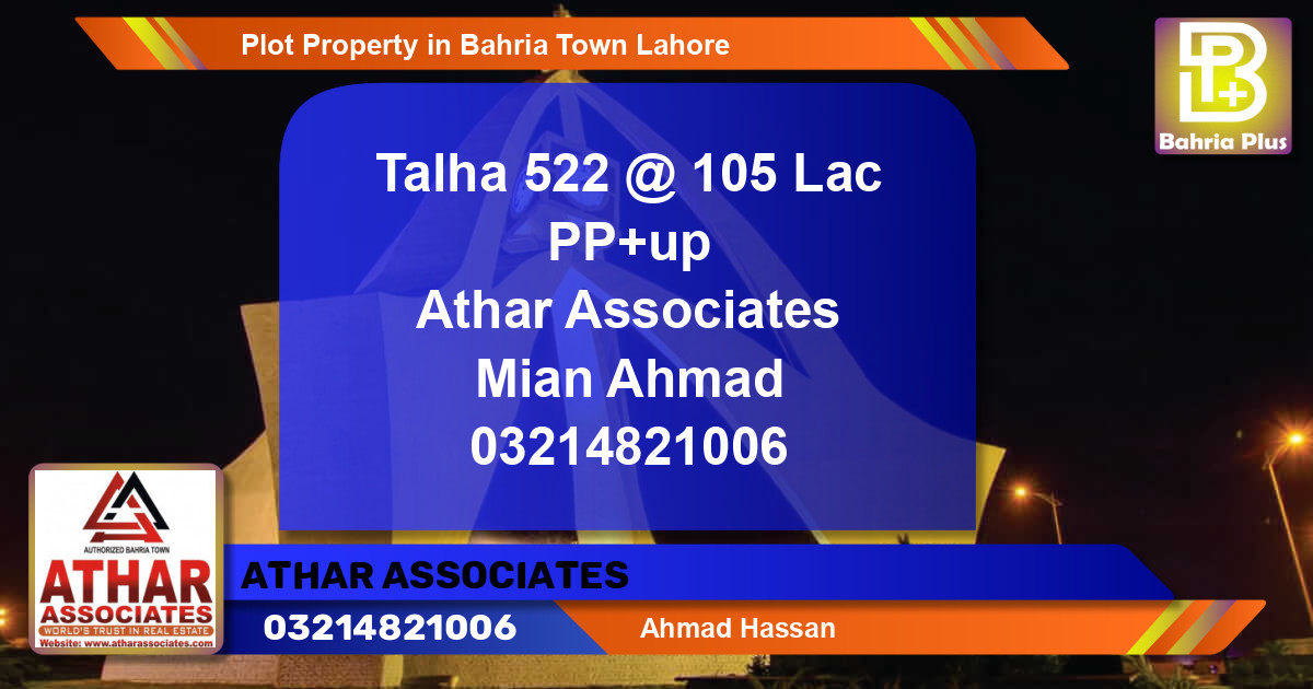 Residential Plot for Sale in Bahria Town, Lahore - (BP-80702)
