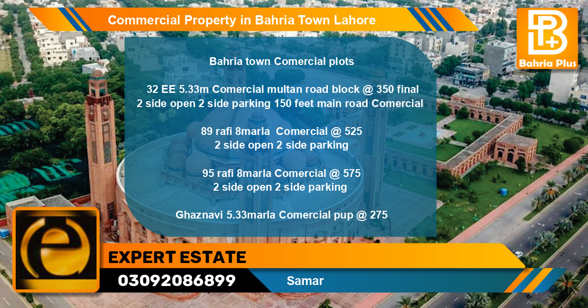 Commercial Property for Sale in Bahria Town, Lahore - (BP-80707)