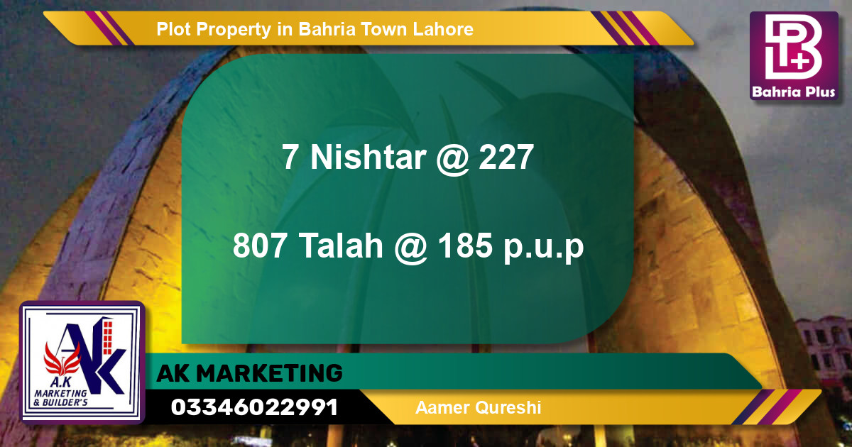 Residential Plot for Sale in Bahria Town, Lahore - (BP-80714)