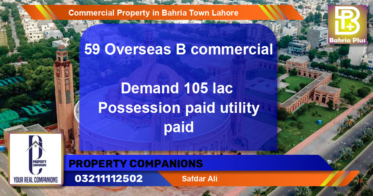 Commercial Property for Sale in Bahria Town, Lahore - (BP-80720)