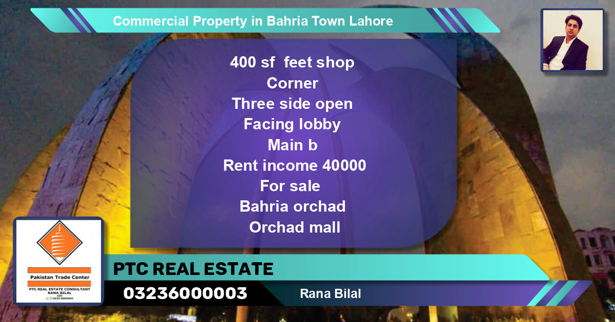 Commercial Property for Rent in Bahria Town, Lahore - (BP-80743)