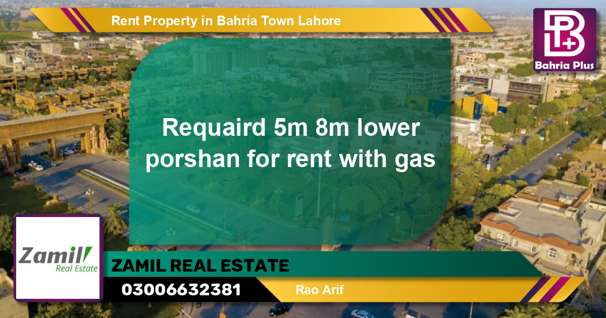 Residential Property for Rent in Bahria Town, Lahore - (BP-80745)