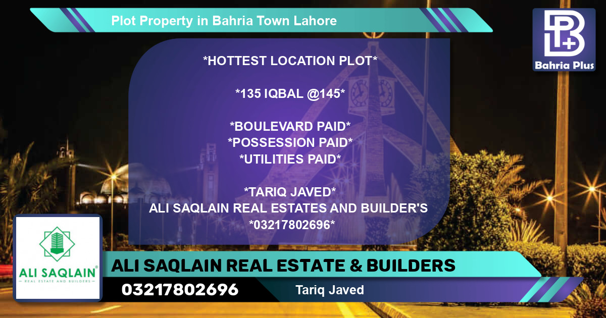 Residential Plot for Sale in Bahria Town, Lahore - (BP-80753)