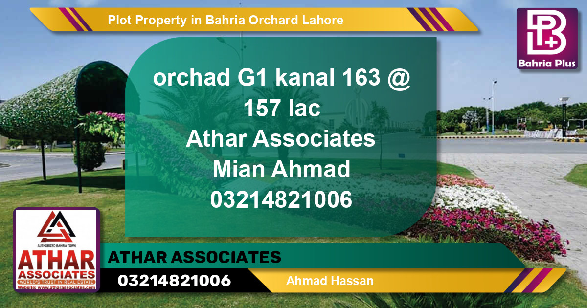 Residential Plot for Sale in Bahria Orchard, Lahore - (BP-80754)