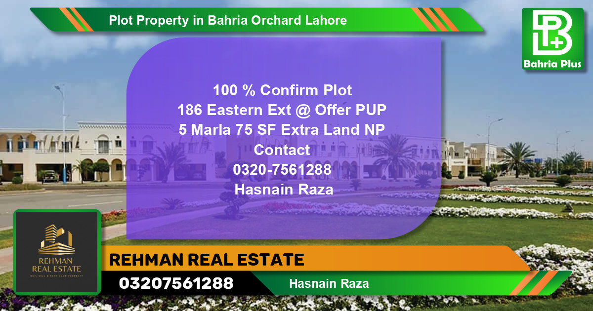 Residential Plot for Sale in Bahria Orchard, Lahore - (BP-80765)