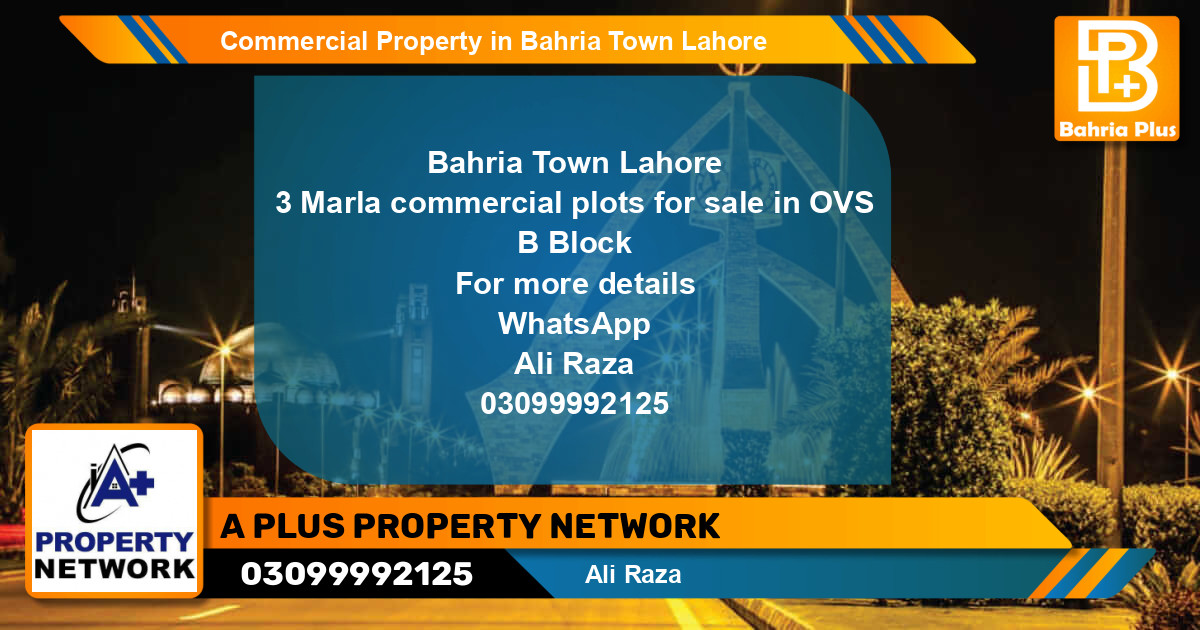 Commercial Property for Sale in Bahria Town, Lahore - (BP-80774)