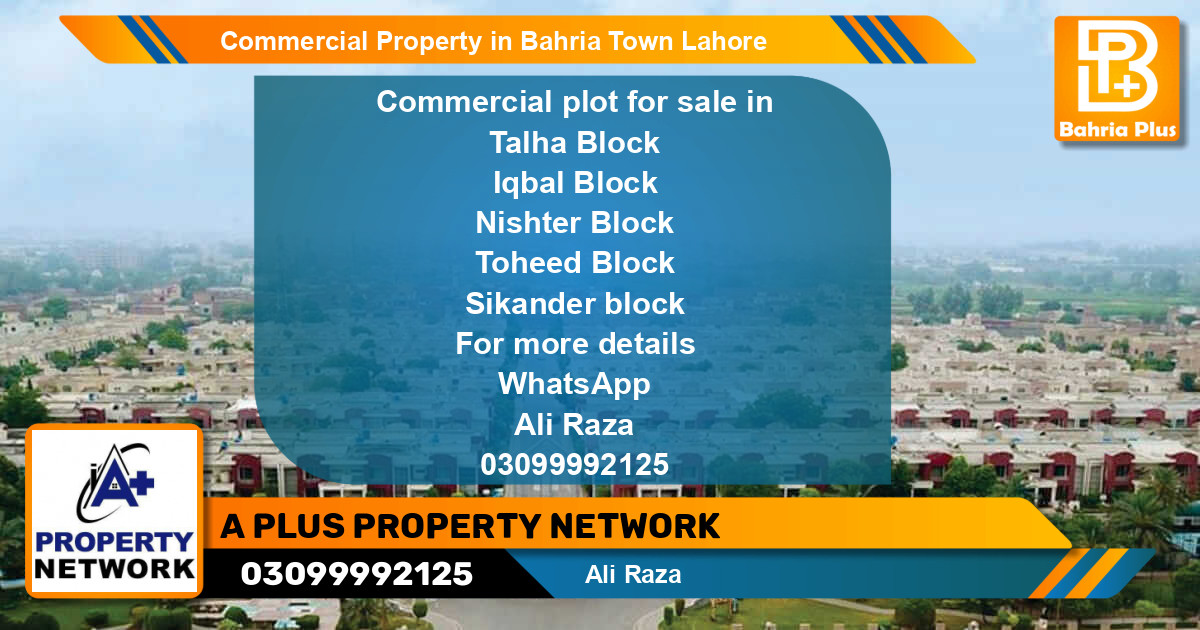 Commercial Property for Sale in Bahria Town, Lahore - (BP-80779)