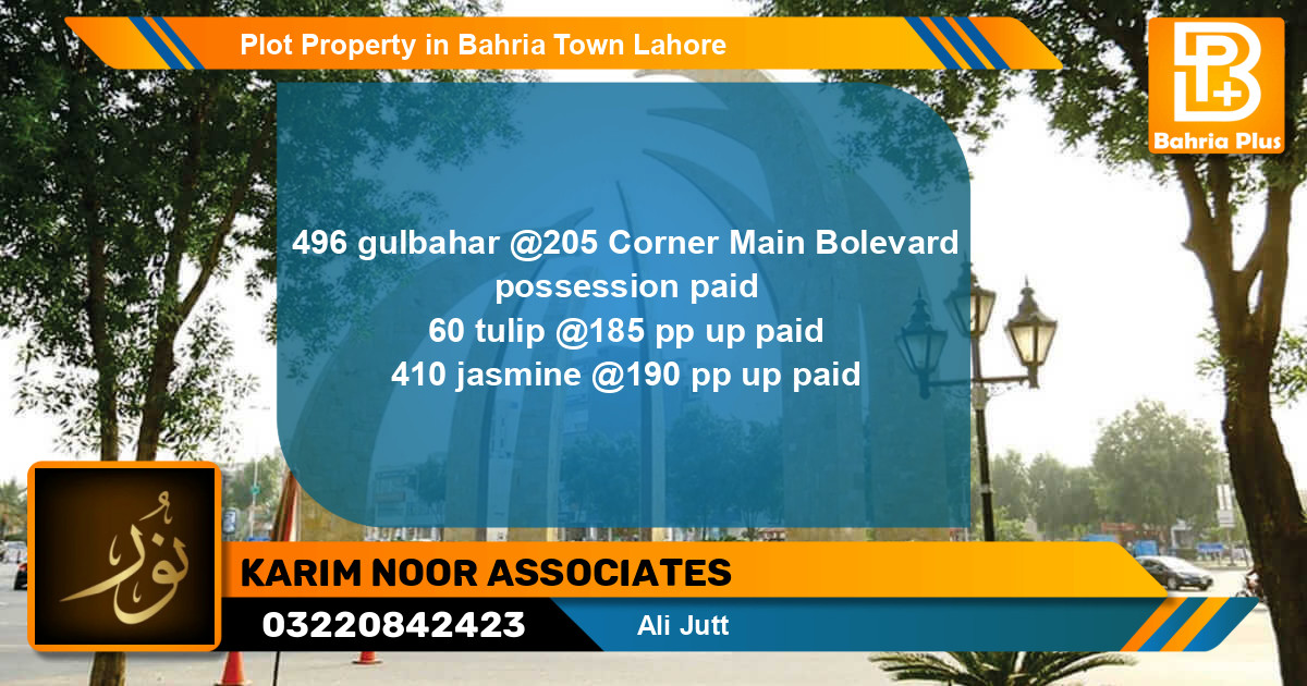 Residential Plot for Sale in Bahria Town, Lahore - (BP-80792)