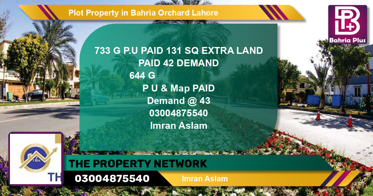 Residential Plot for Sale in Bahria Orchard, Lahore - (BP-80827)