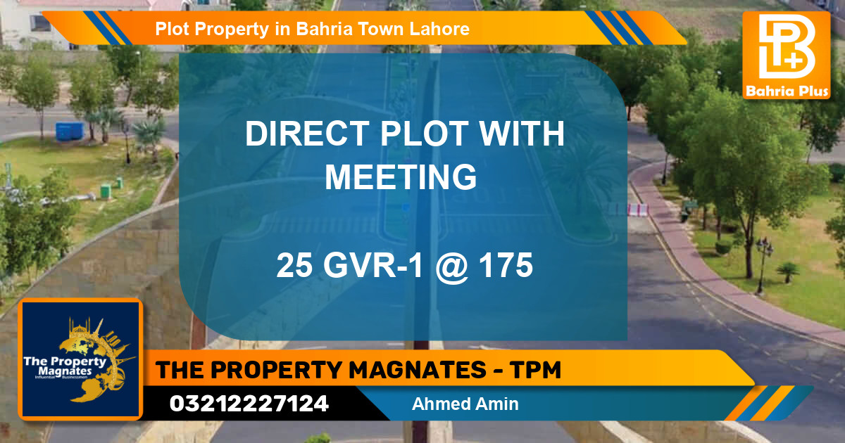Residential Plot for Sale in Bahria Town, Lahore - (BP-80839)