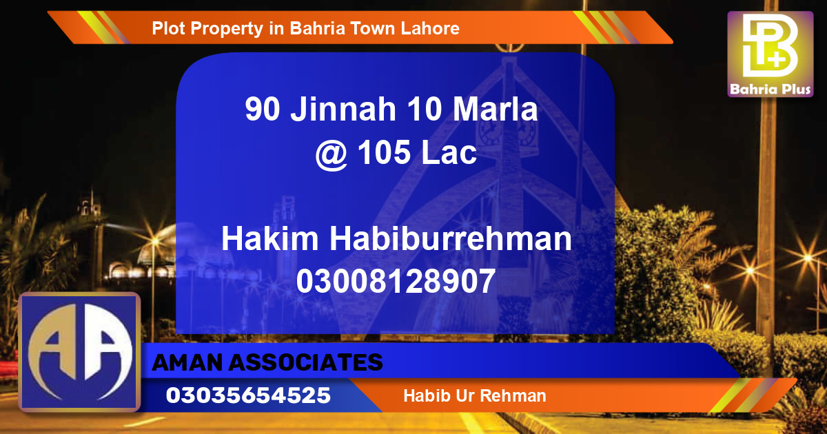 Residential Plot for Sale in Bahria Town, Lahore - (BP-80861)