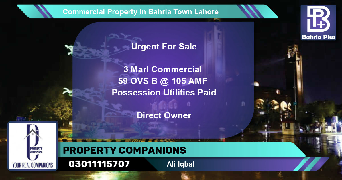Commercial Property for Sale in Bahria Town, Lahore - (BP-80906)